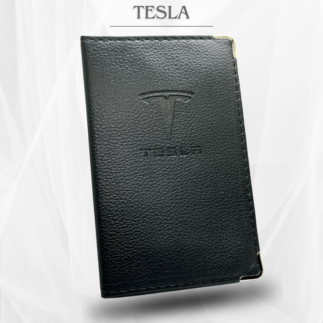 Porte-cartes Gris Lexus - Noir Simili Cuir - 3 Plis - Neuf