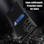 Charger l'image dans la galerie, Porte carte Galaxy S23 Ultra avec coque antidérapante