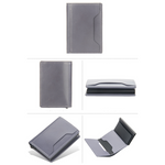 Charger l'image dans la galerie, porte cartes rfid de couleur avec de multiples emplacements pour cartes , billets et reçus avec des surpiqure blanche