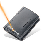 Charger l'image dans la galerie, Porte Cartes Homme Personnalisé en cuir noir