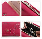 Charger l'image dans la galerie, porte monnaie rose en cuir minnie