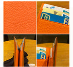 Charger l'image dans la galerie, emplacement de cartes dans l'étui de luxe en cuir