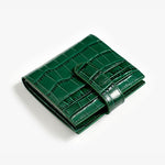 Charger l'image dans la galerie, porte cartes luxe en cuir de vache de couleur vert