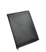 Charger l'image dans la galerie, Porte Carte Grise en cuir véritable avec surpiqure blanche