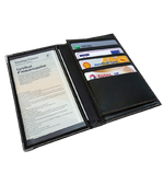 Charger l'image dans la galerie, Etui pour carte grise en cuir véritable avec plusieurs emplacements pour les papiers du véhicule