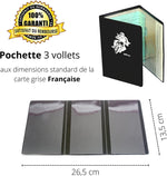 Charger l'image dans la galerie, porte cartes grise pochette 3 vollets