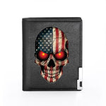 Charger l'image dans la galerie, Porte Cartes avec une tète de mort avec le drapeau des Etats-Unis