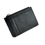 Charger l'image dans la galerie, porte cartes zippé en cuir noir