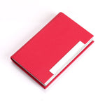 Charger l'image dans la galerie, Porte Cartes de visite pour femme en cuir de couleur rouge