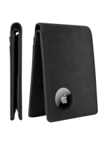 Charger l'image dans la galerie, portefeuille airtag en cuir noir