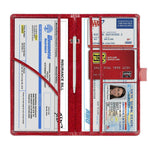 Charger l'image dans la galerie, intérieur d'un porte carte grise de couleur rouge