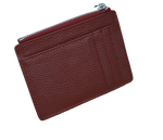 Charger l'image dans la galerie, porte cartes zippé de couleur rouge pour femme