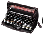 Charger l'image dans la galerie, intérieur d'un porte cartes de luxe avec emplacement pour cartes bancaire et billets