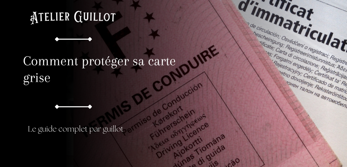 bannière avec une carte grise et un permis de conduire