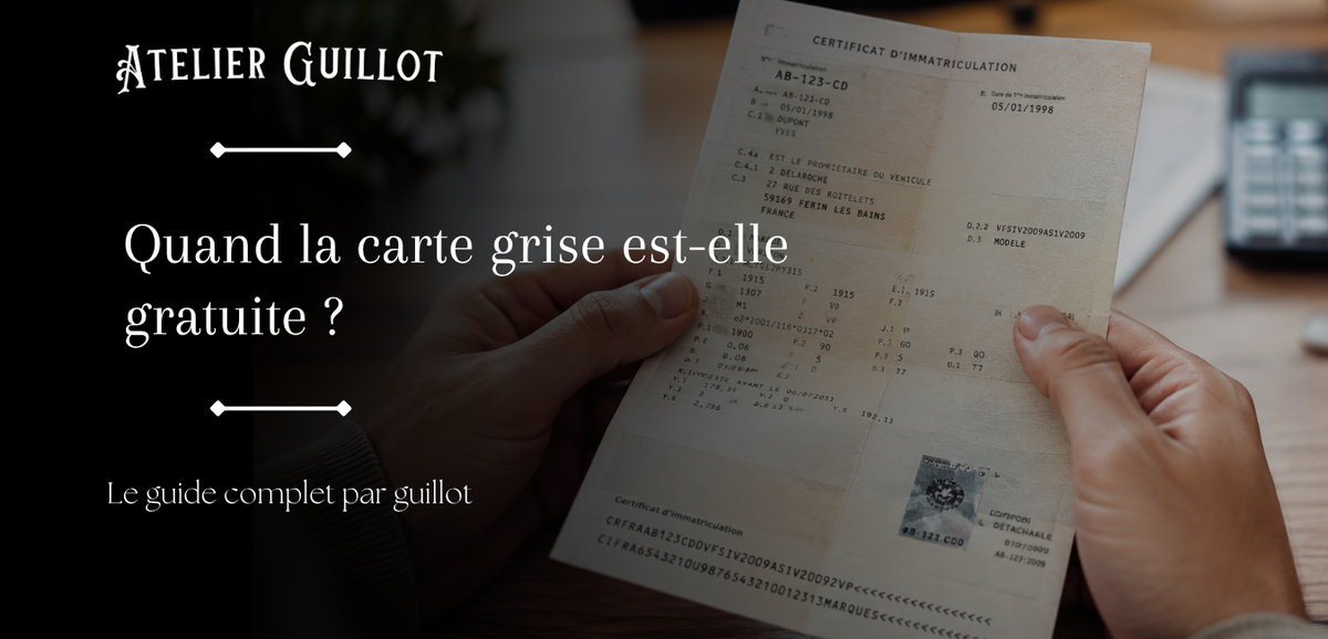 Quand la carte grise est-elle gratuite ? Bild