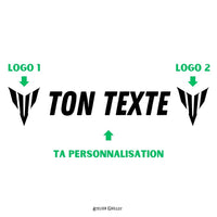 Personalisierter Motorradhelm-Aufkleber