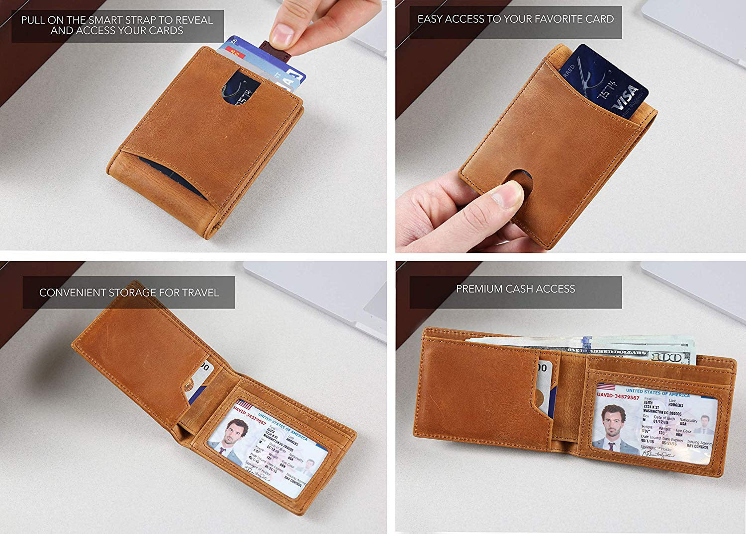 Porte cartes homme luxe avec emplacement pratique et un design minimaliste