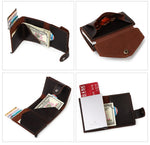 Charger l&#39;image dans la galerie, porte cartes pour homme en cuir avec emplacement pour monnaie et billets , il dispose aussi d&#39;emplacement automatique pour cartes
