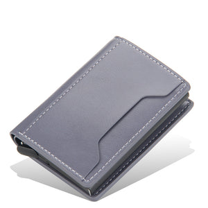 Porte Carte Anti-RFID de couleur gris équipé d'une protection rfid pour vos cartes