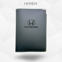 Porte carte grise Honda – étui simili cuir gravure laser Atelier Guillot