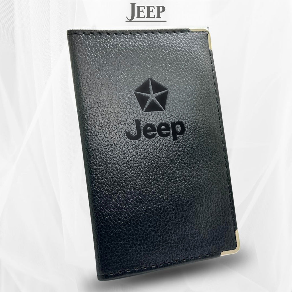 Porte carte grise Jeep en similicuir