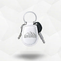 Porte-clés Ford Alps Runners en simili cuir blanc, logo du club gravé au laser