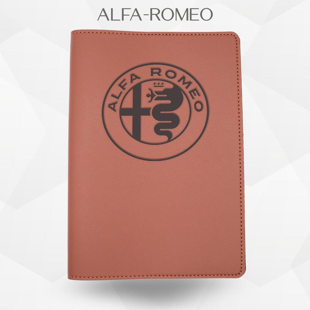 Porte-document voiture Alfa Romeo – simili cuir gravure laser Atelier Guillot