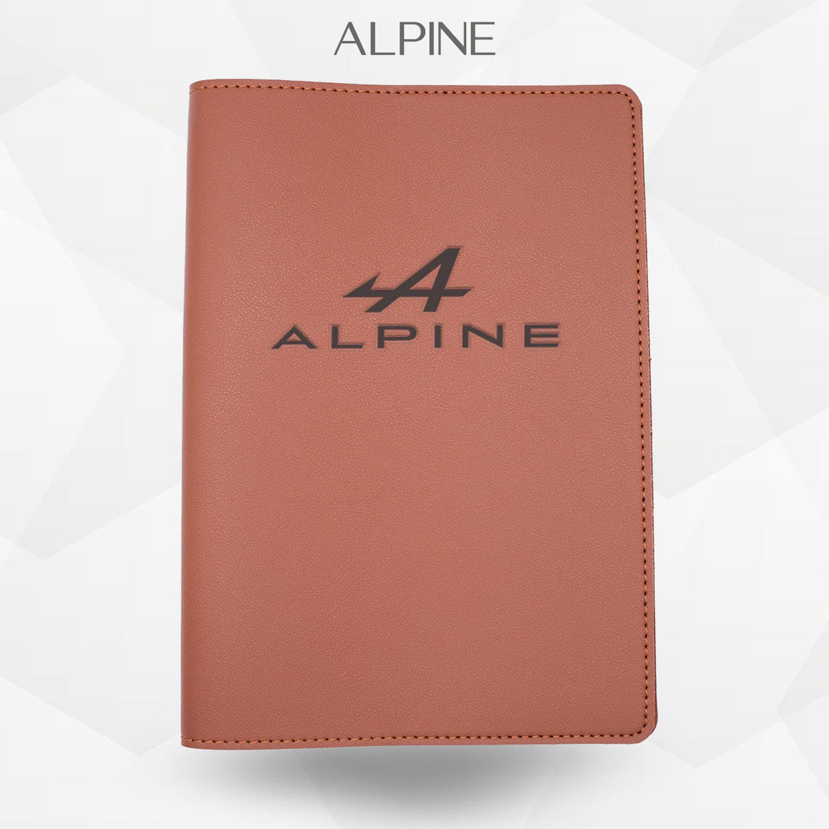 Porte-document voiture Alpine – simili cuir gravure laser Atelier Guillot