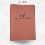 Porte-document voiture Alpine – simili cuir gravure laser Atelier Guillot