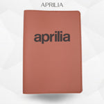 Porte-document moto Aprilia – simili cuir gravure laser Atelier Guillot