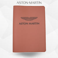 Porte-document voiture Aston Martin – simili cuir gravure laser Atelier Guillot