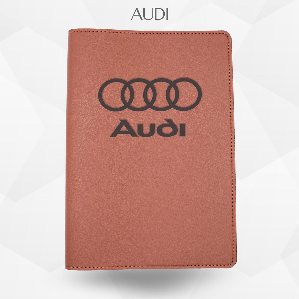 Porte-document voiture Audi – simili cuir gravure laser Atelier Guillot