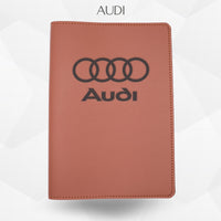 Porte-document voiture Audi – simili cuir gravure laser Atelier Guillot