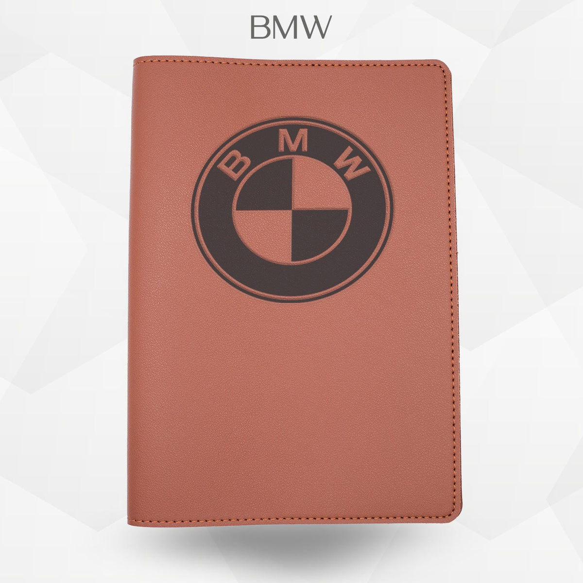 Porte-document voiture BMW – simili cuir gravure laser Atelier Guillot