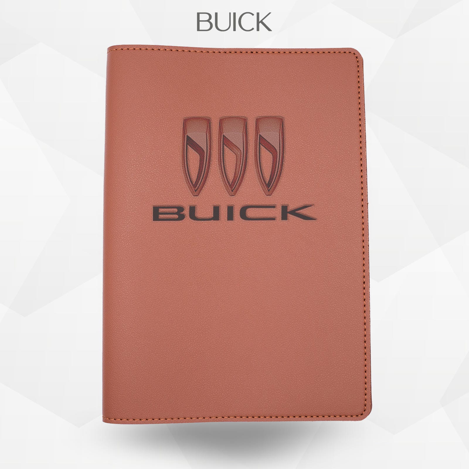 Porte-document voiture Buick – simili cuir gravure laser Atelier Guillot