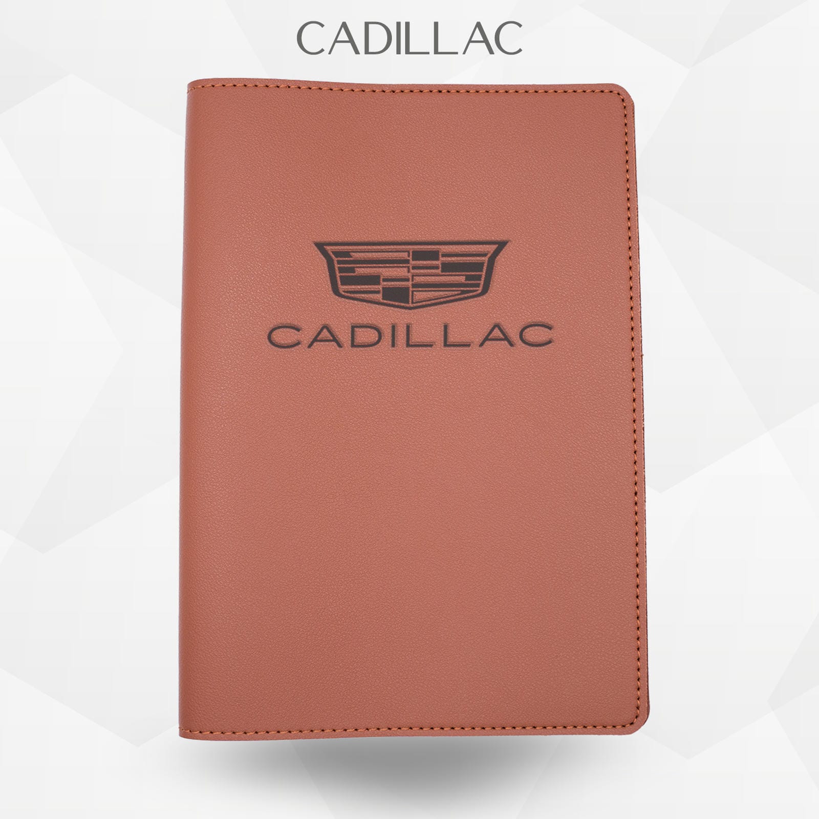 Porte-document voiture Cadillac – simili cuir gravure laser Atelier Guillot