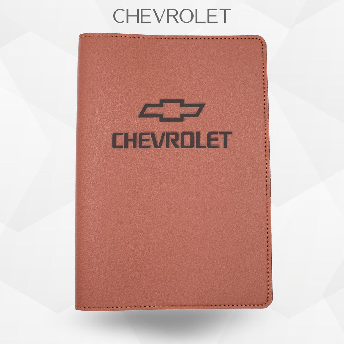 Porte-document voiture Chevrolet – simili cuir gravure laser Atelier Guillot