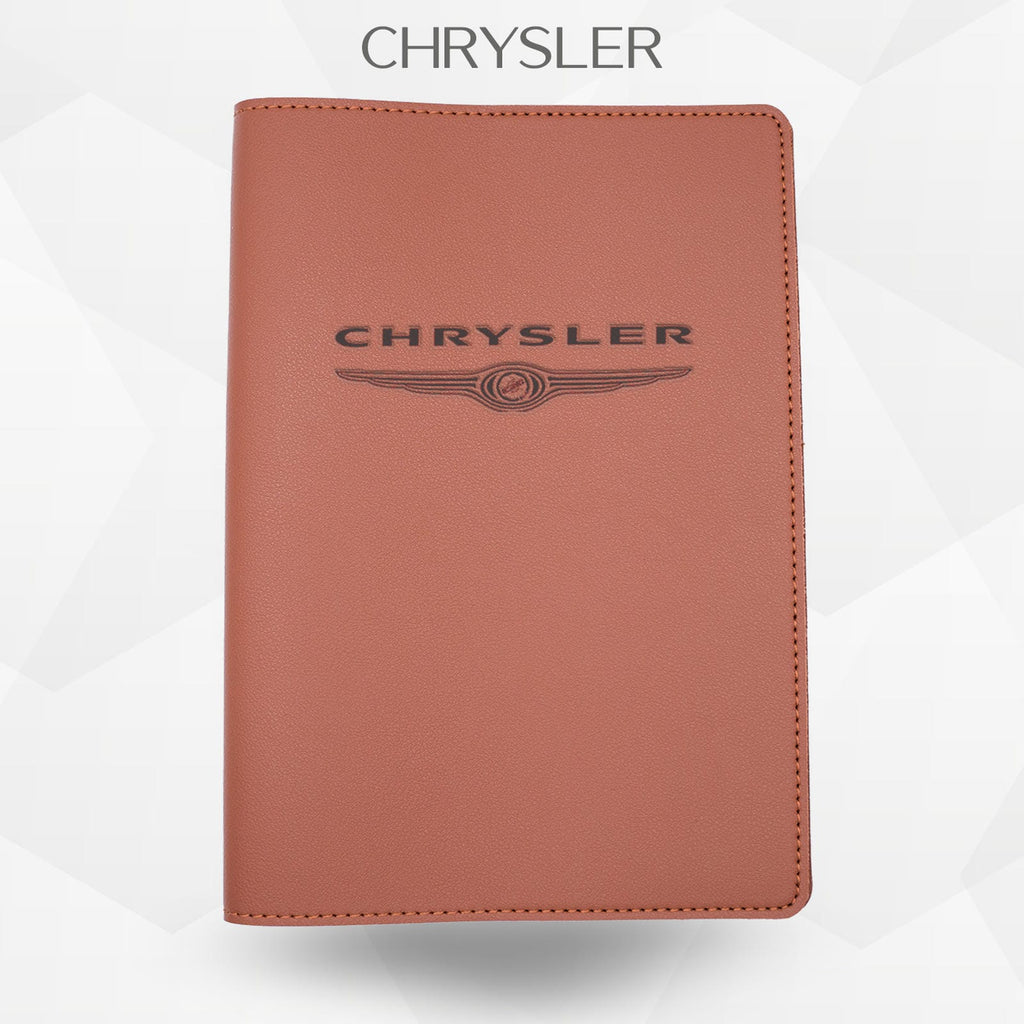 Porte-document voiture Chrysler – simili cuir gravure laser Atelier Guillot