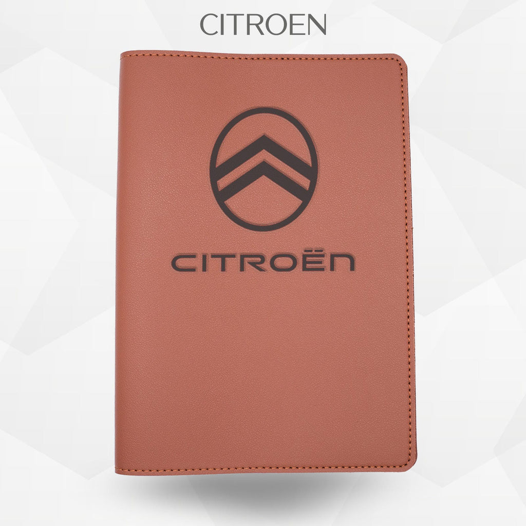 Porte-document voiture Citroën – simili cuir gravure laser Atelier Guillot