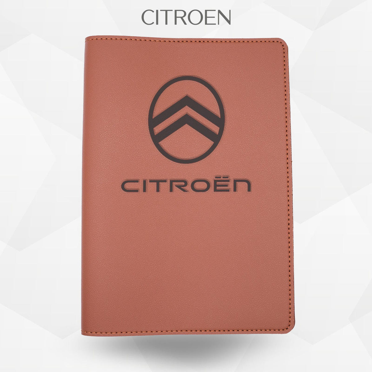 Porte-document voiture Citroën – simili cuir gravure laser Atelier Guillot
