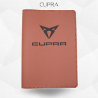 Porte-document voiture Cupra – simili cuir gravure laser Atelier Guillot
