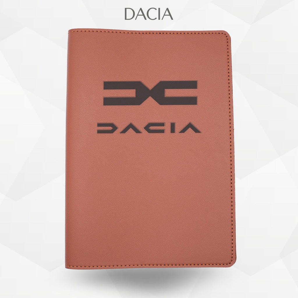 Porte-document voiture Dacia – simili cuir gravure laser Atelier Guillot