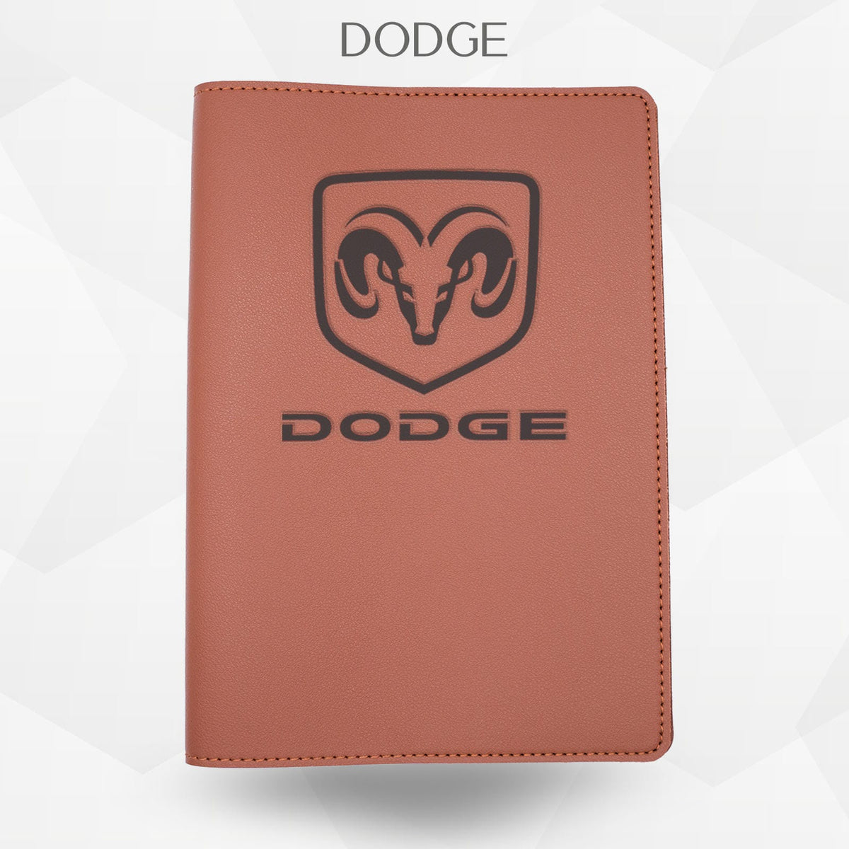 Porte-document voiture Dodge – simili cuir gravure laser Atelier Guillot