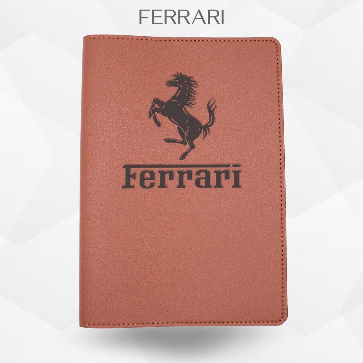 Porte-document voiture Ferrari – simili cuir gravure laser Atelier Guillot