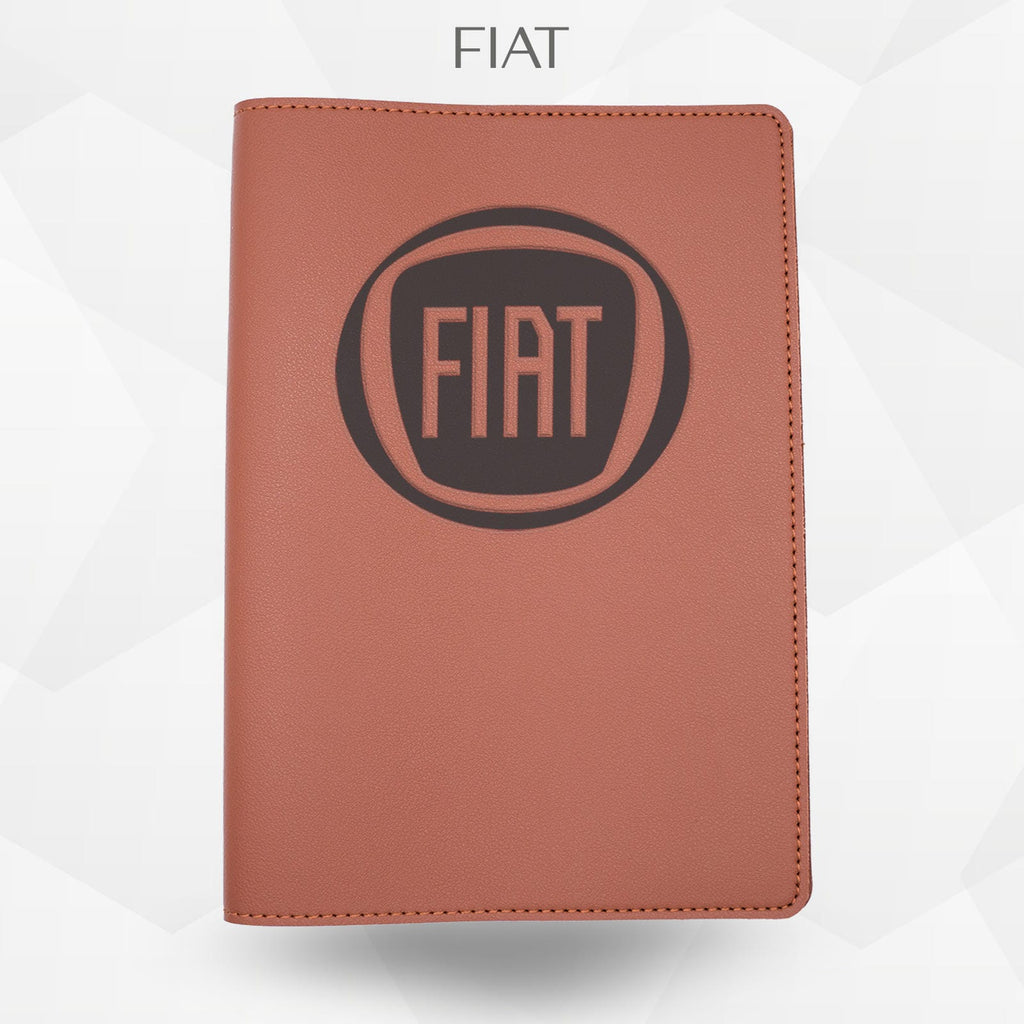 Porte-document voiture Fiat – simili cuir gravure laser Atelier Guillot