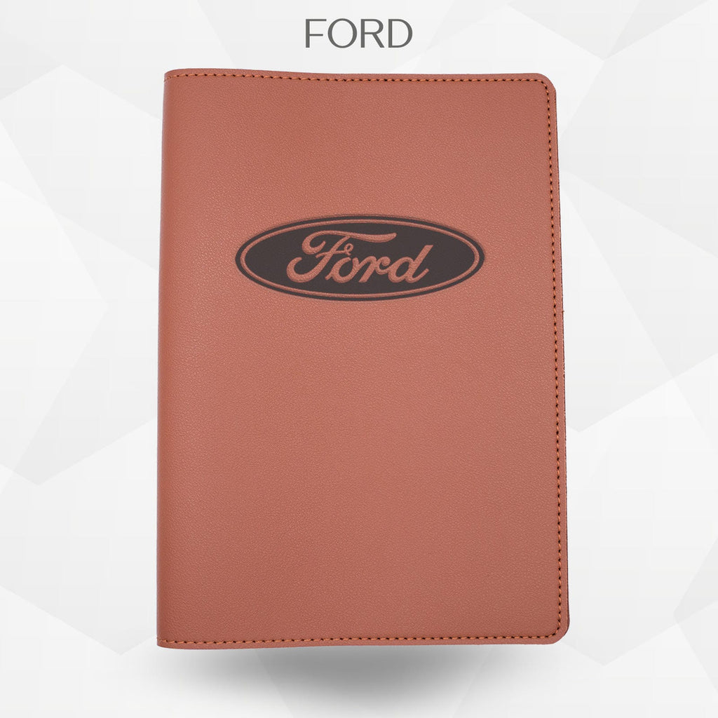 Porte-document voiture Ford – simili cuir gravure laser Atelier Guillot