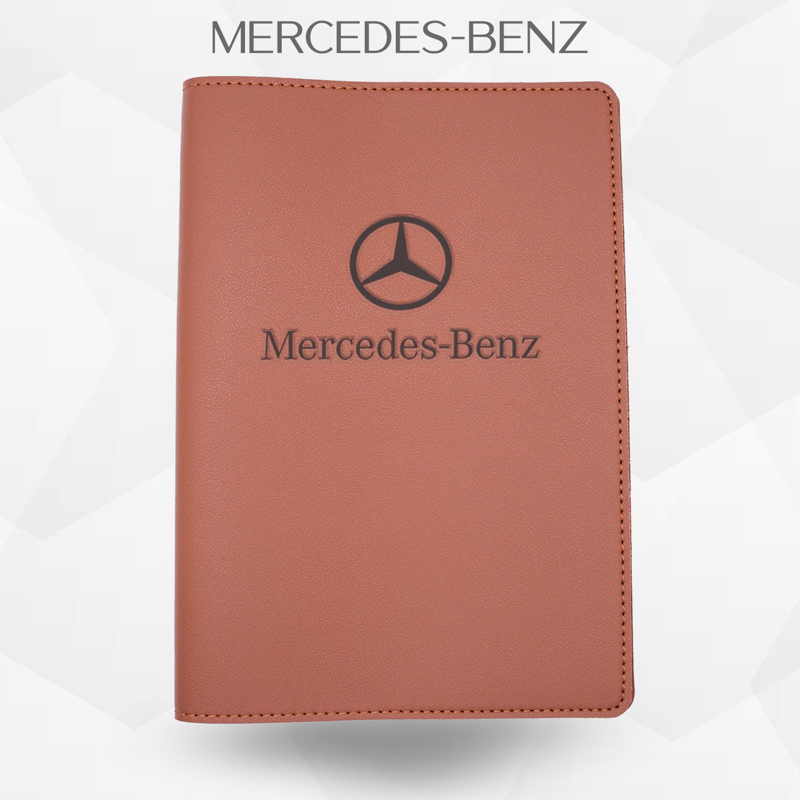 Porte-document voiture Mercedes-Benz – simili cuir gravure laser Atelier Guillot