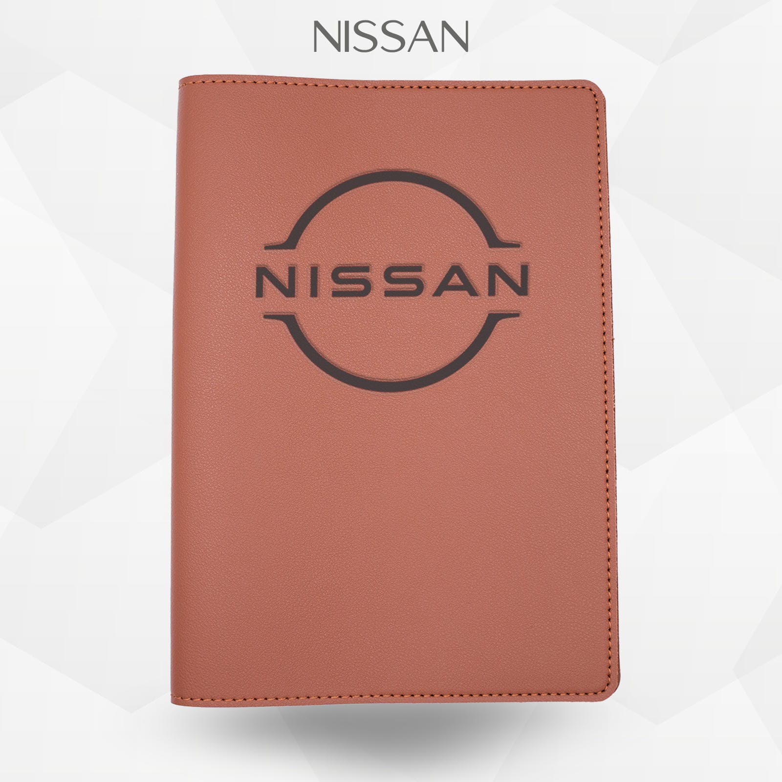 Porte-document voiture Nissan – simili cuir gravure laser Atelier Guillot