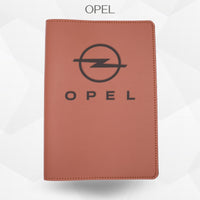 Porte-document voiture Opel – simili cuir gravure laser Atelier Guillot