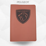Porte-document voiture Peugeot – simili cuir gravure laser Atelier Guillot
